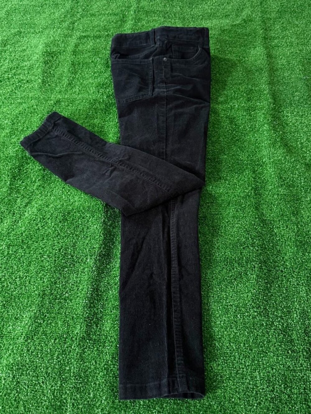 Class Club Boys Modern Fit Stretch Corduroy Pants Adjustable Waist Black Size 8
